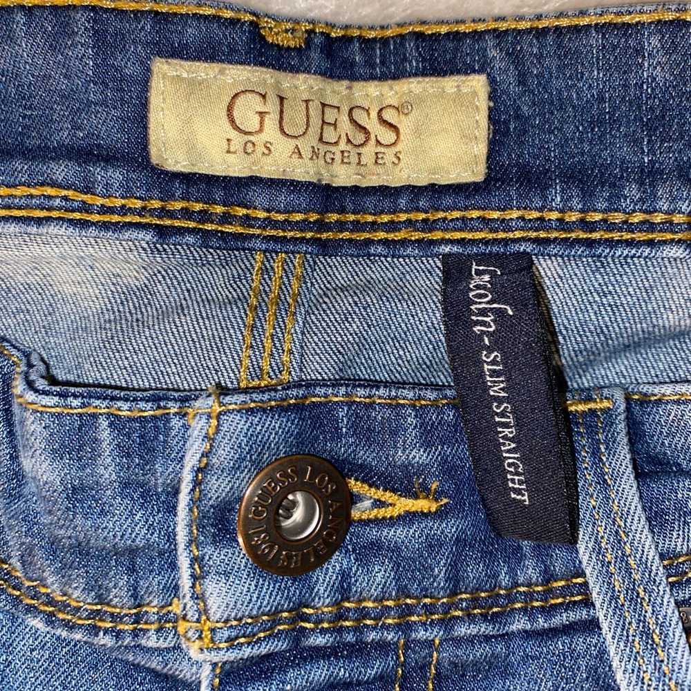 💙🔻GUESS Men's Lincoln Slim Straight Jeans - Picture 9 of 11